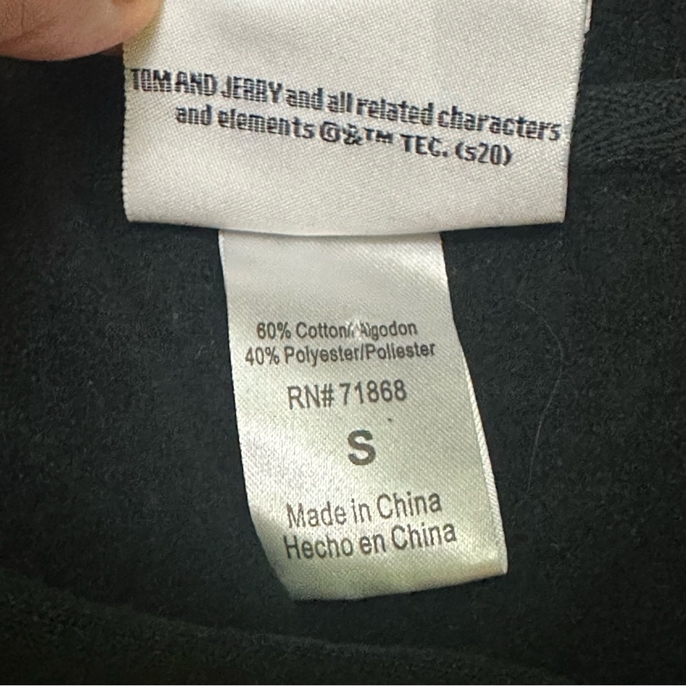 Tom and Jerry Men’s Graphic Black Hoodie S - Picture 4 of 10